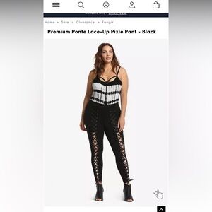 Torrid lace up leggings